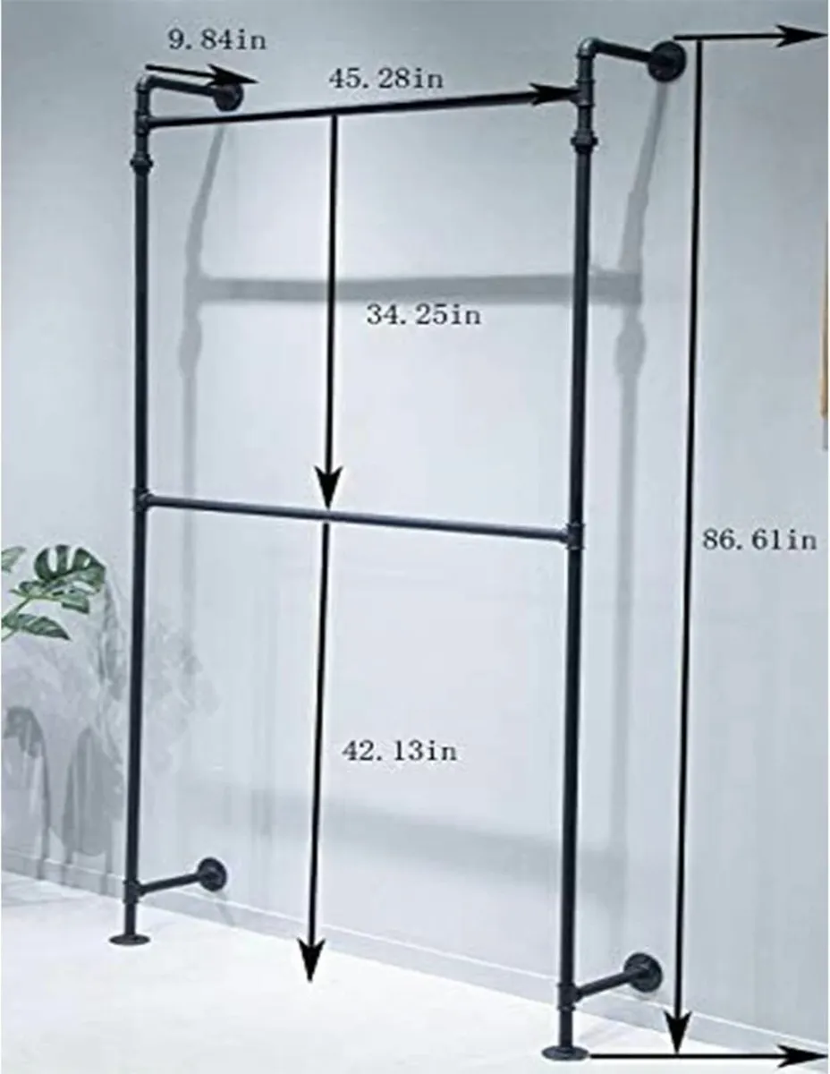 Modern Simple Industrial Metal Pipe Hanging Rods - Image 2