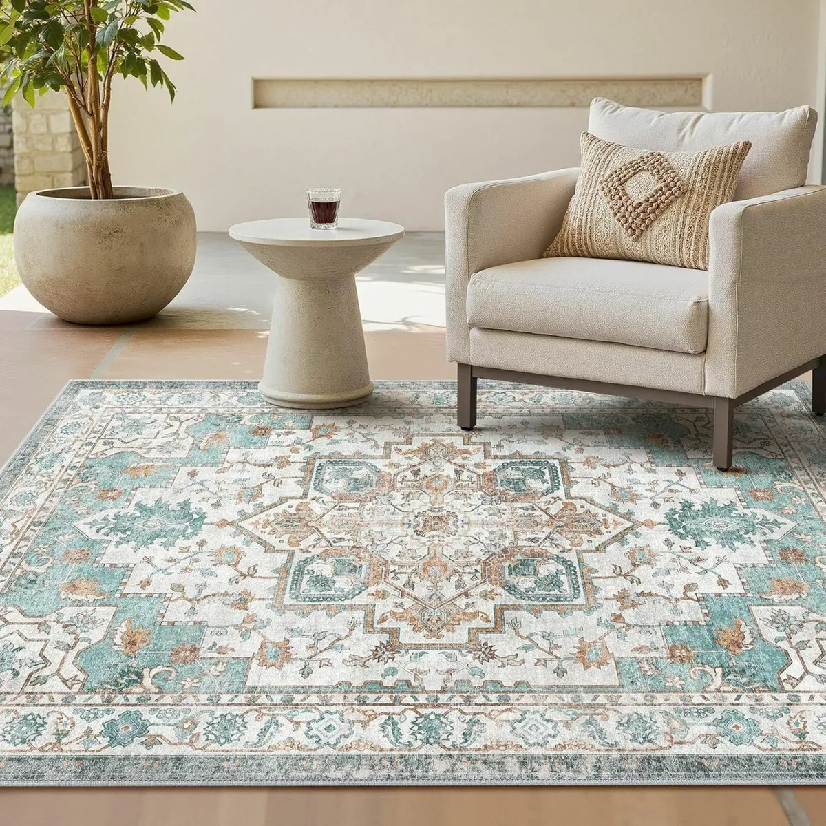 Machine Washable Rugs Living Room 160x230cm - Image 1