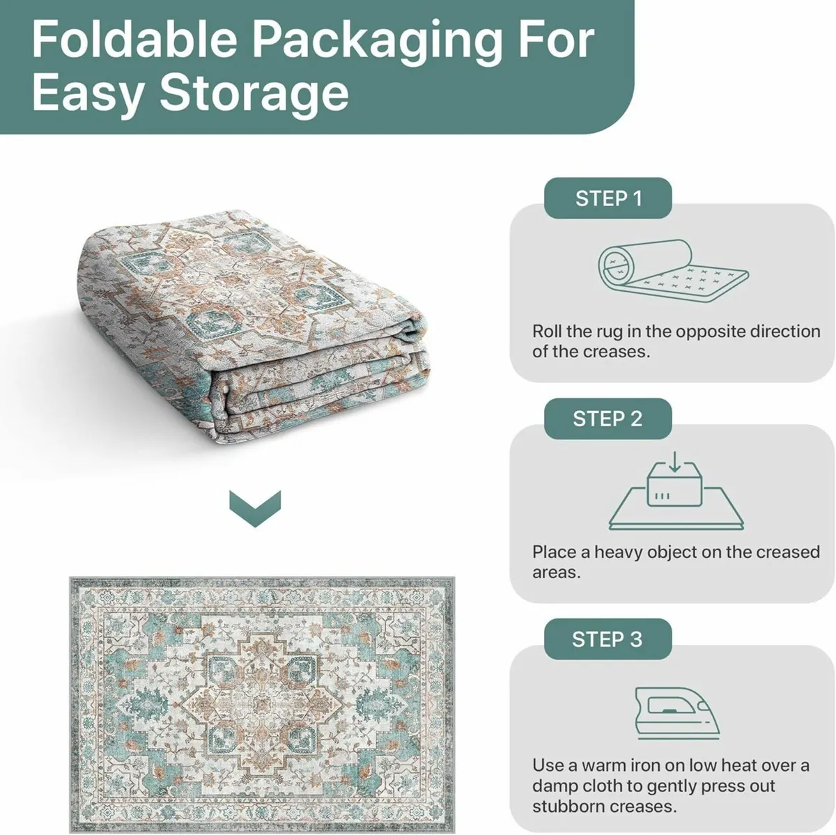 Machine Washable Rugs Living Room 160x230cm - Image 4