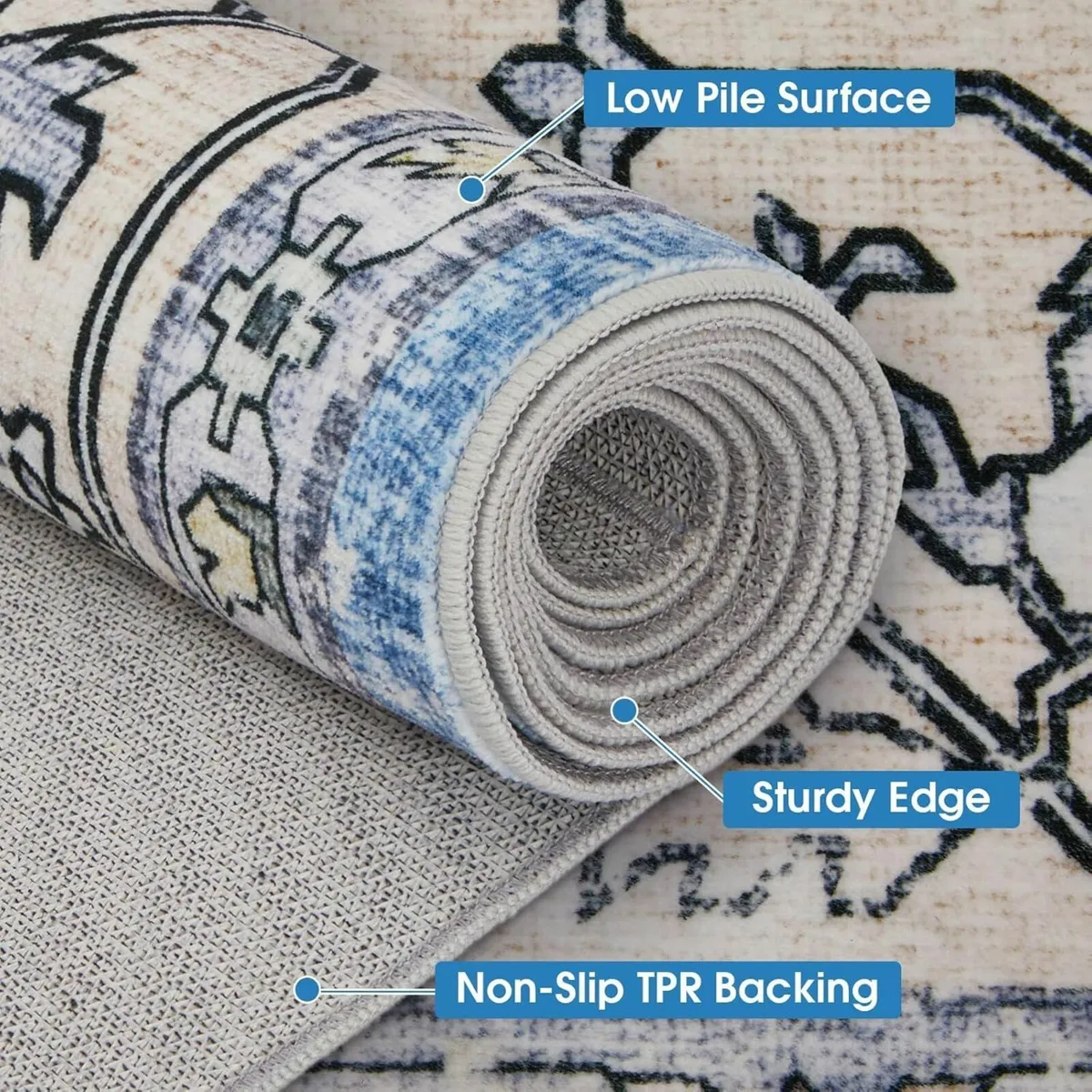 Rugs Living Room Short Pile Soft Area Bedroom - Image 4