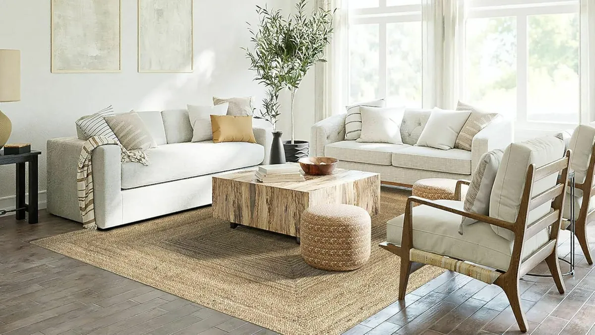 Rug Jute Alhambra Natural Colour Area 100% Fibre - Image 2