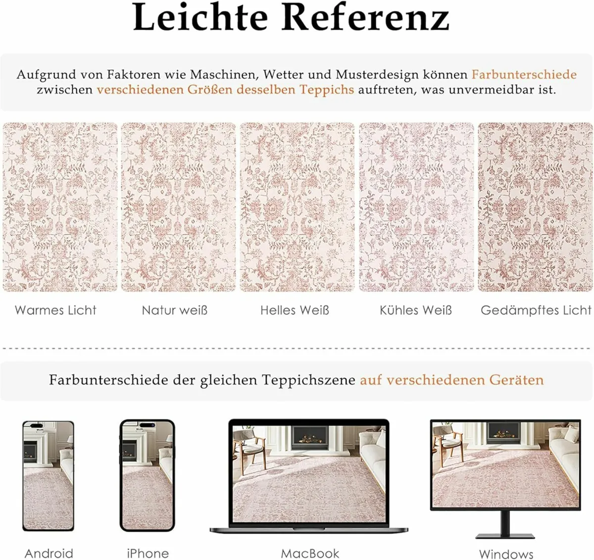 Vintage Pink Rugs Living Room Washable Non Slip - Image 2