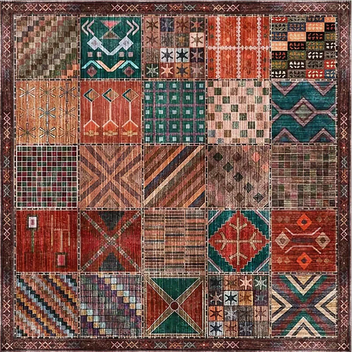 Area Rugs 200 x cm 6'6 ft Square Rug Large Living - Image 2