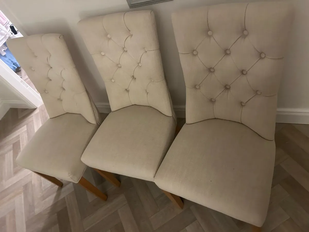 3 x EZ living beige chairs - Image 3