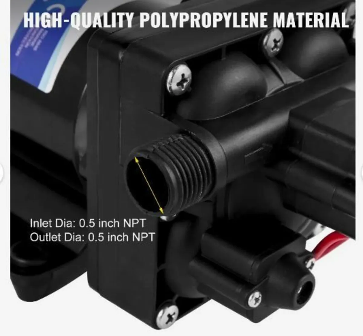 Fresh Water Pump, 12 V Self Priming Sprayer - Image 4