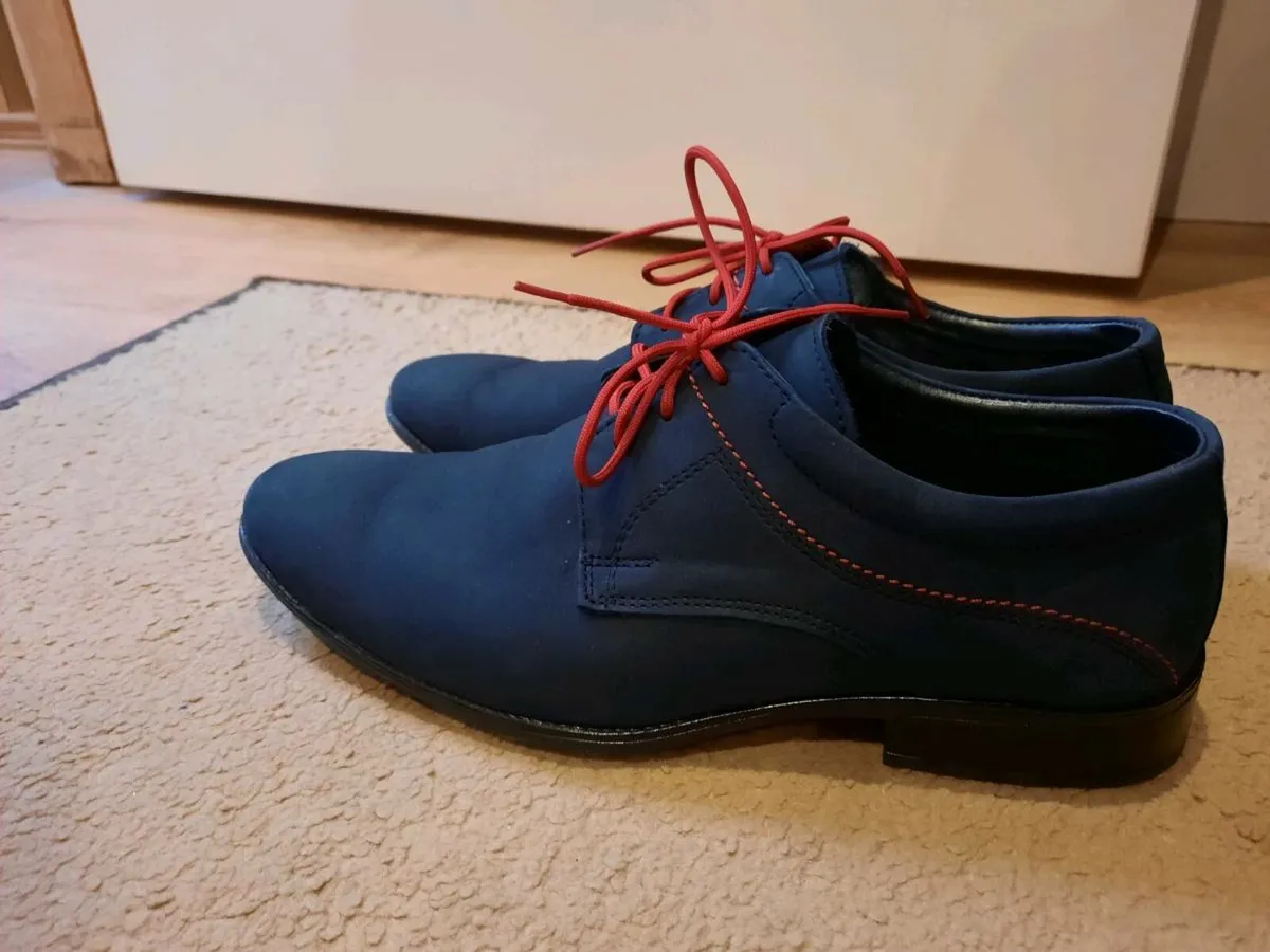 Navy communion shoes size uk 4 - Image 2