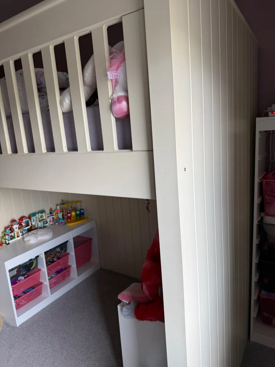 Solid wood small double high sleeper bed - Image 2