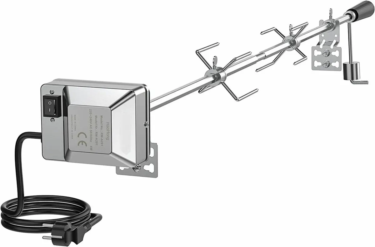 Universal BBQ Skewer Set with Electric Motor - Image 1