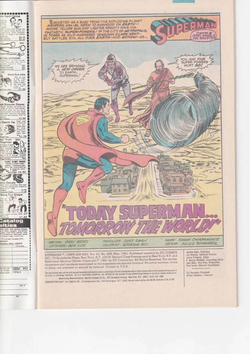 SUPERMAN #359 Today Superman... Tomorrow the World - Image 2