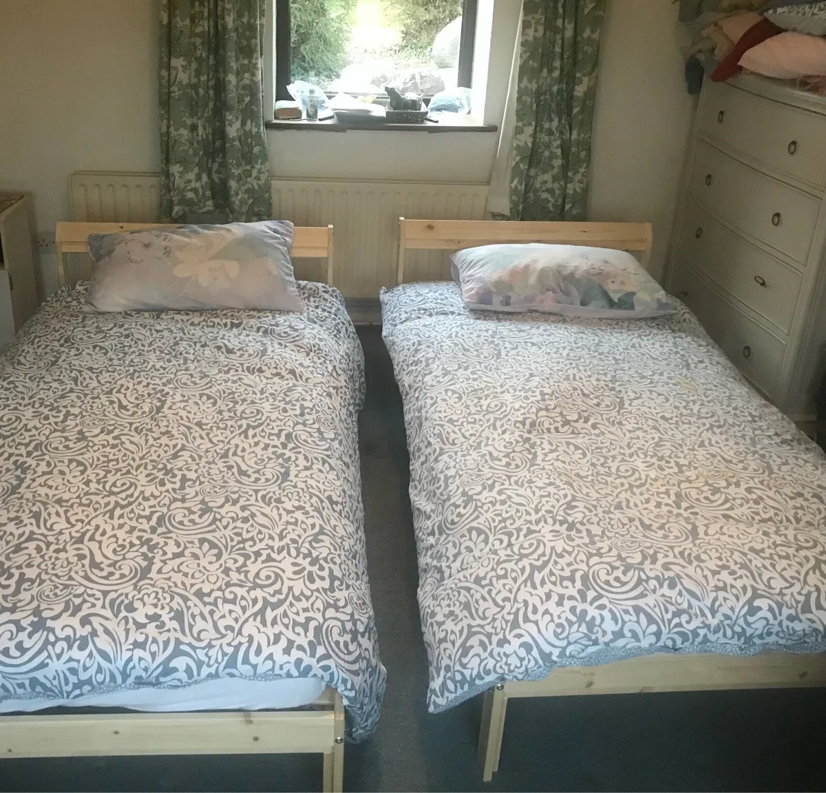 Single bed x 2, IKEA Neiden bed frame - Image 3