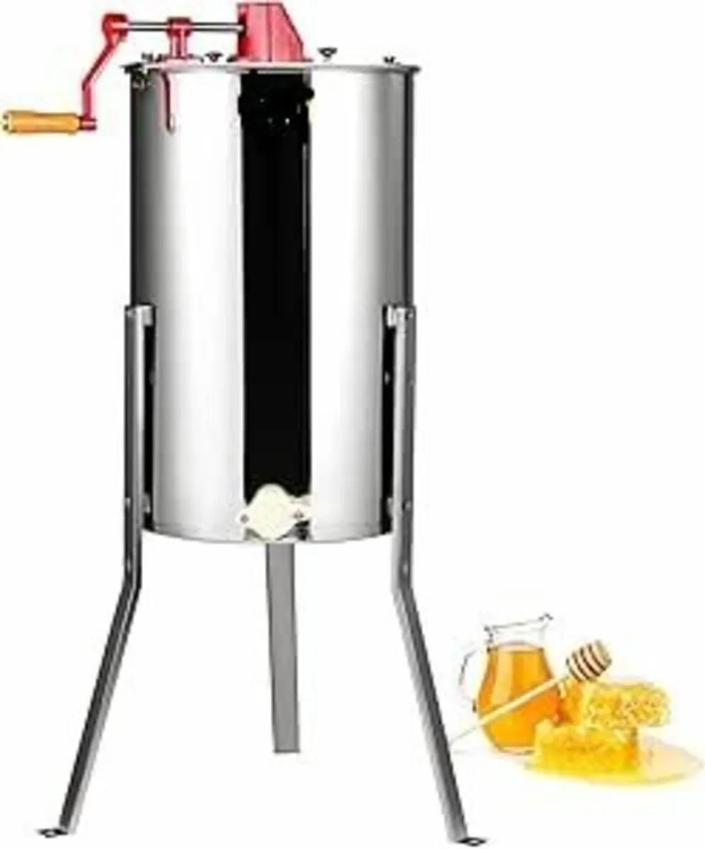 Large 3 Frame SS Manual Honey Extractor - Image 1