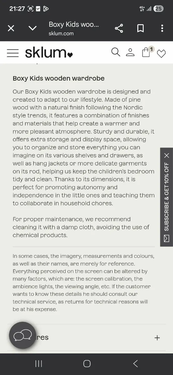 Kids boxy wardrobe (Sklum) - Image 3