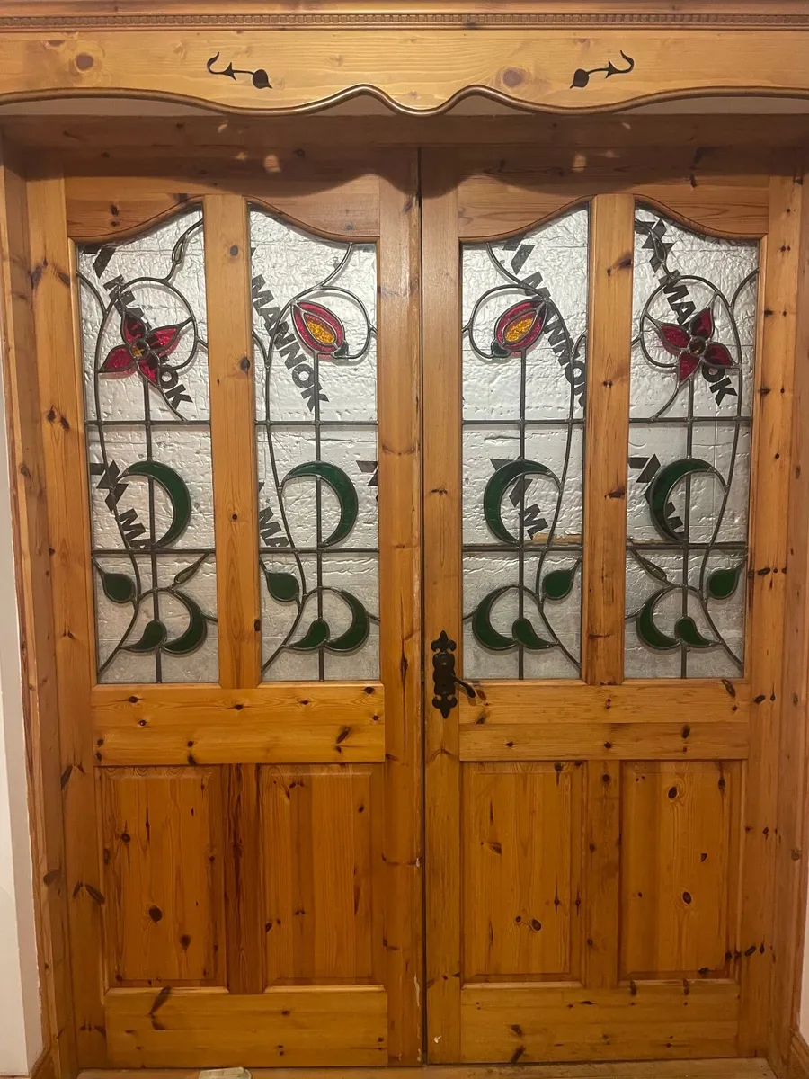 Stained Hand Made glass doors - Image 1