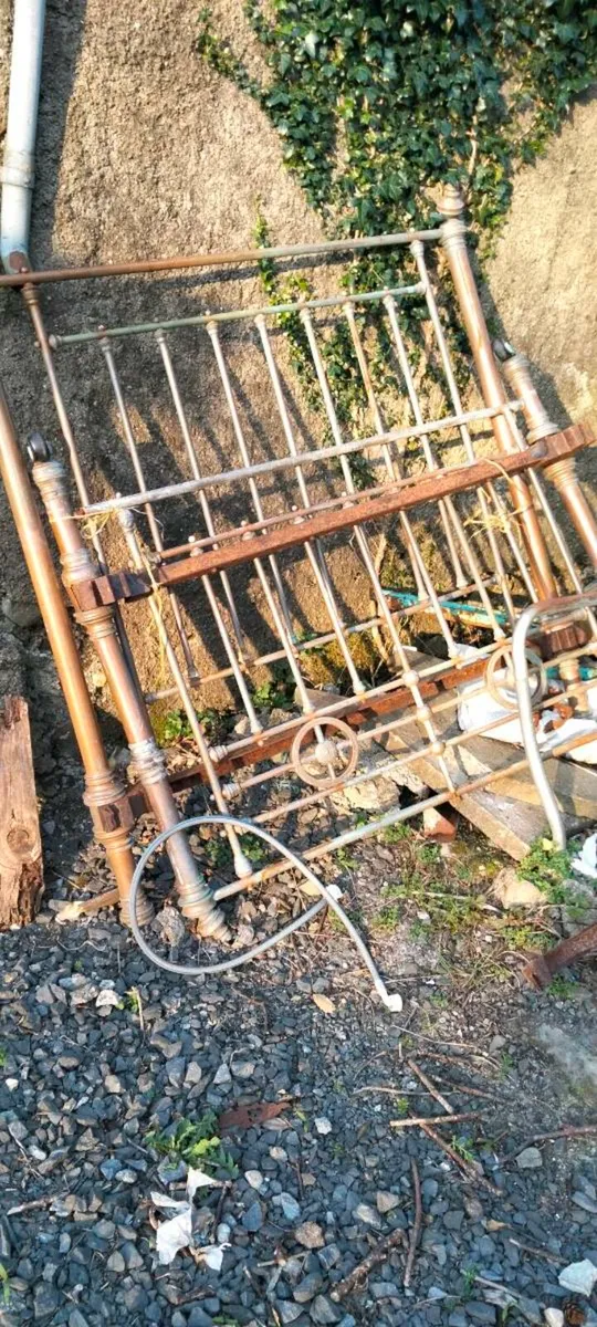 Old brass bed frame