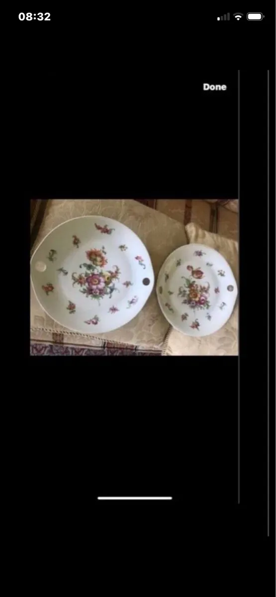 Antique Meissen Hand Painted Plate Set - Image 3