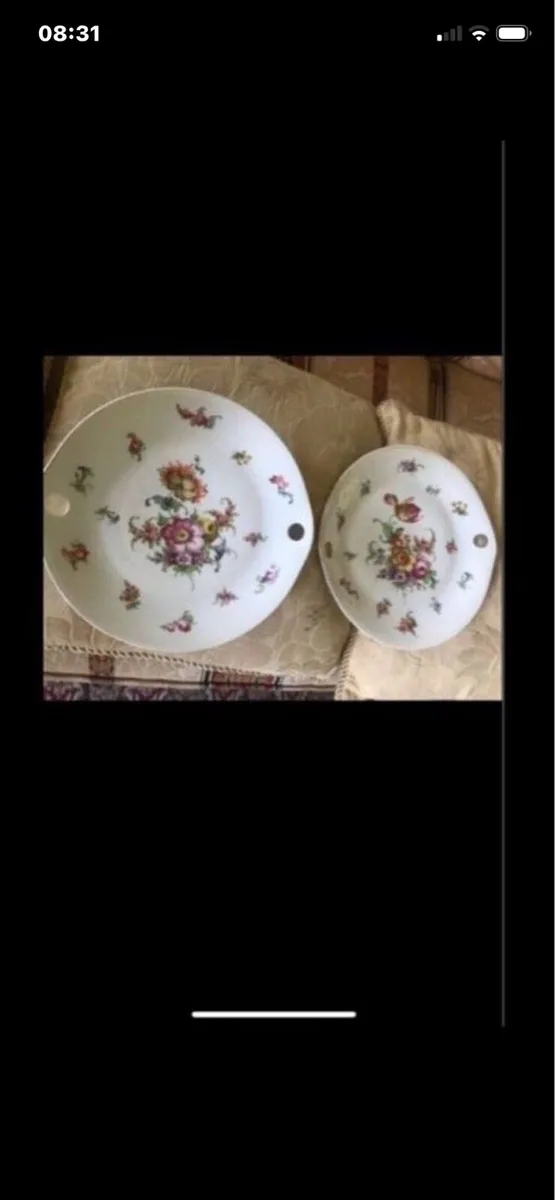 Antique Meissen Hand Painted Plate Set - Image 2