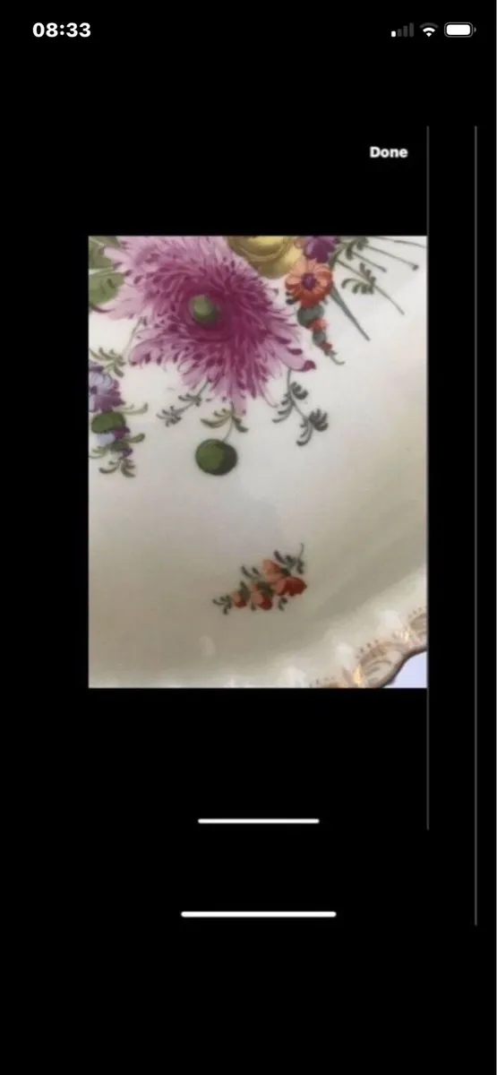 Antique Hand Painted Meissen Dish - Image 4