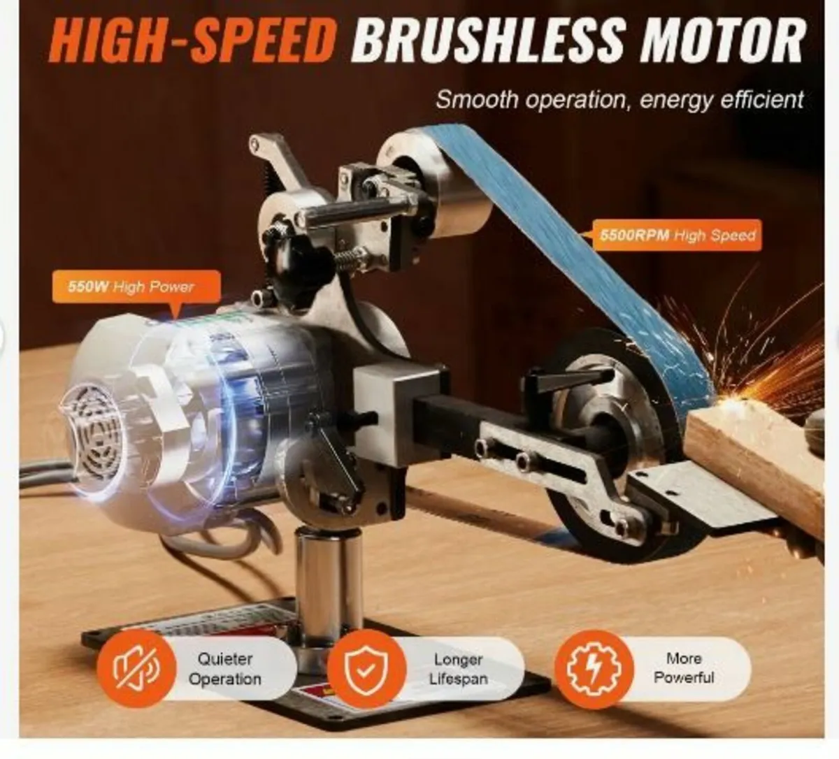 Belt Grinder Sander, 30 x 1-Inch Variable Speed - Image 2