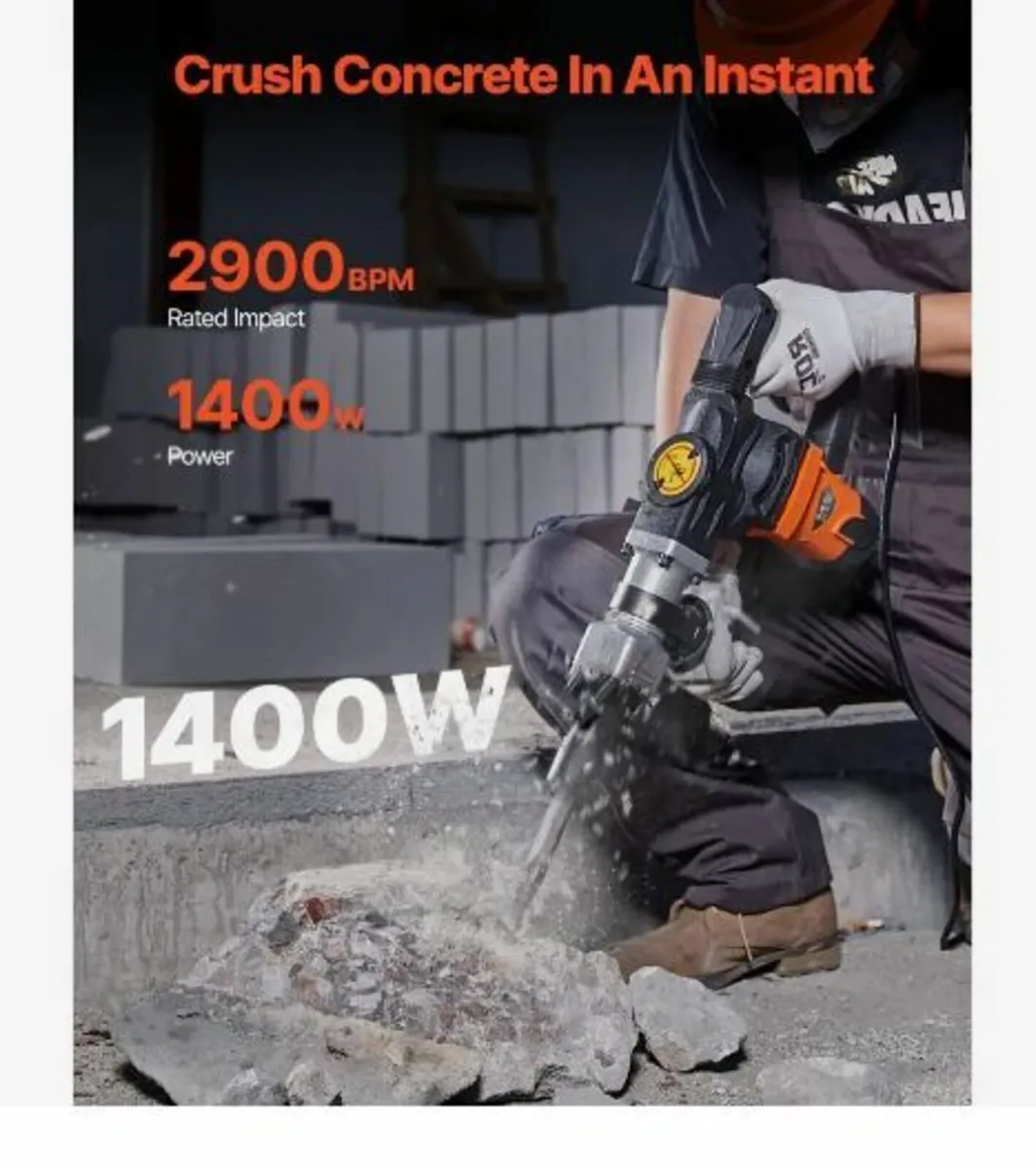 Demolition Jack Hammer Concrete Breaker 1400W - Image 2