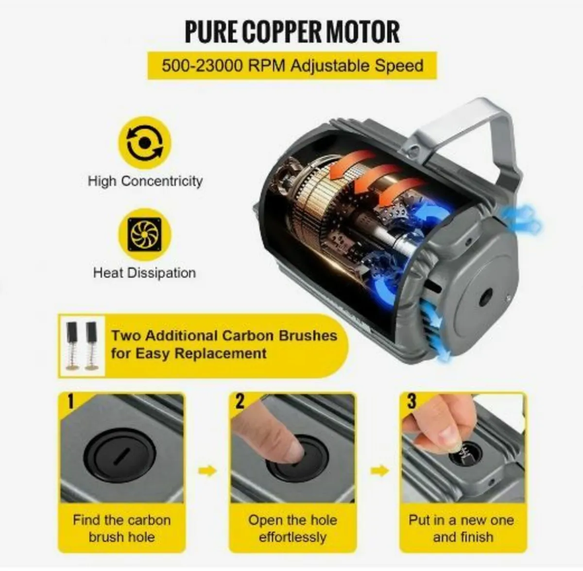 Flex Shaft Grinder 780W Rotary Tool - Image 3