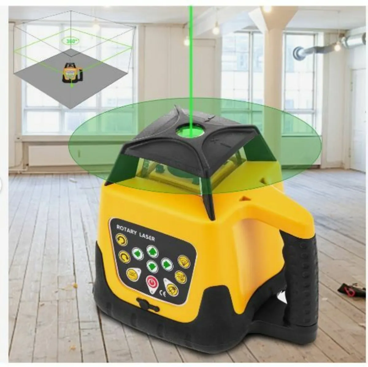 Rotary Green Laser Kit 500M+1.65M Aluminum - Image 2