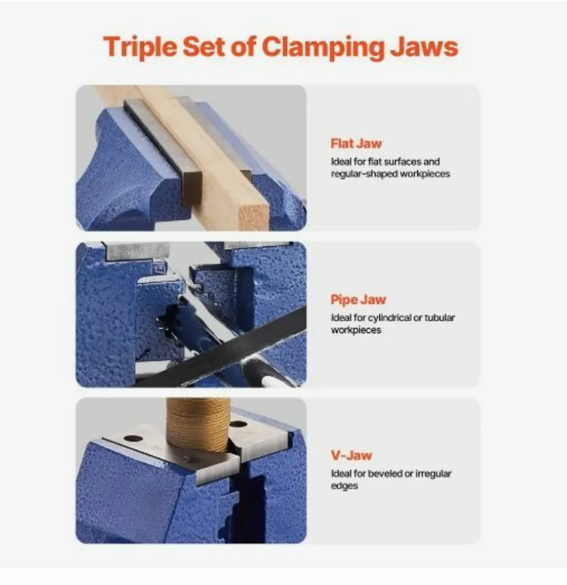 Heavy Duty Bench Vise, 165 mm / 6.5" Jaw - Image 4