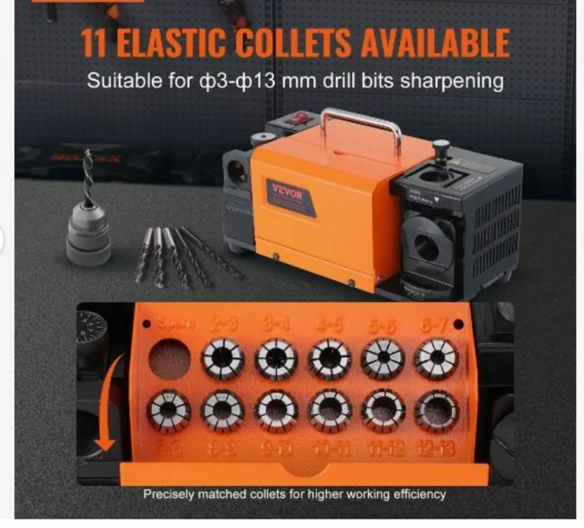 MR-13B Drill Bits Sharpener 3-13mm Bits Grinder - Image 2