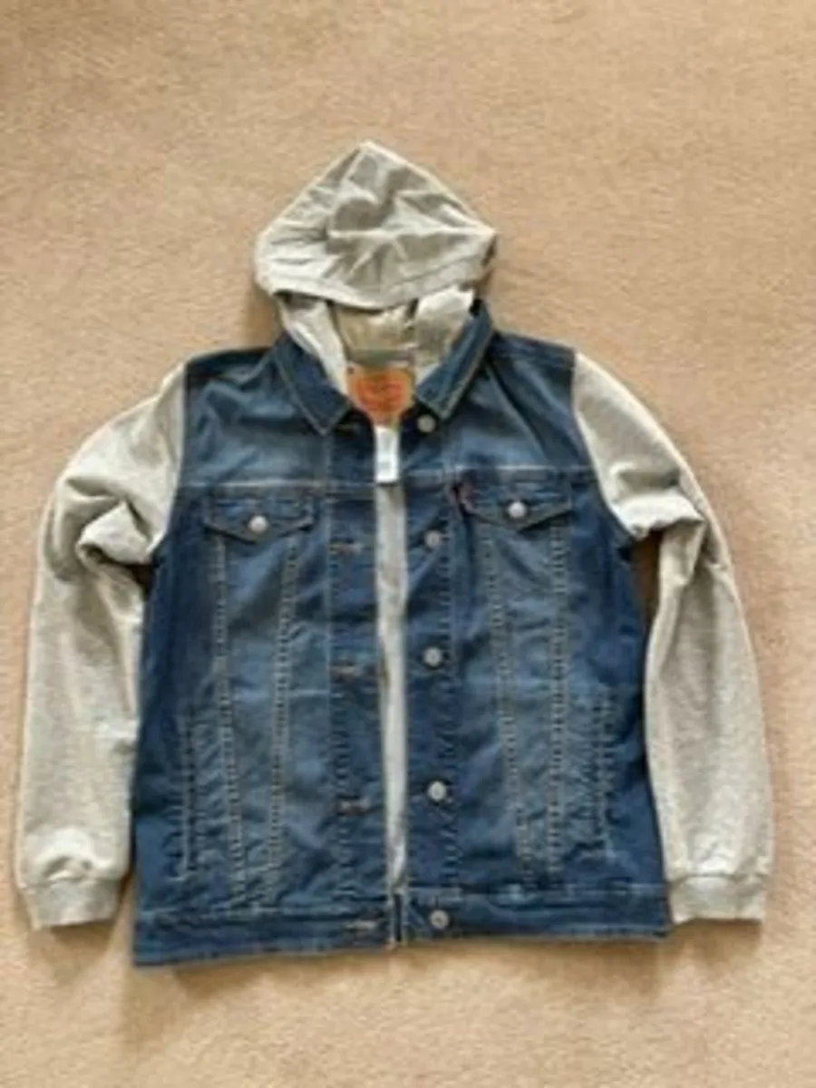 Levis Denim Jacket with cloth Hood age 12-13 - Image 1