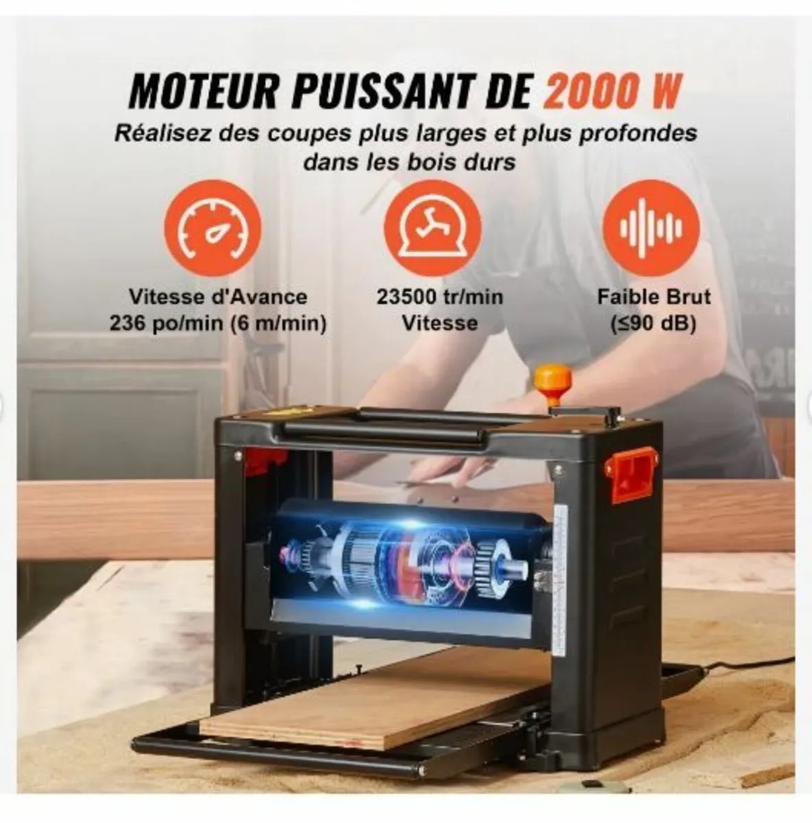 Thickness Planer, Two Speed, 33 cm - Image 2