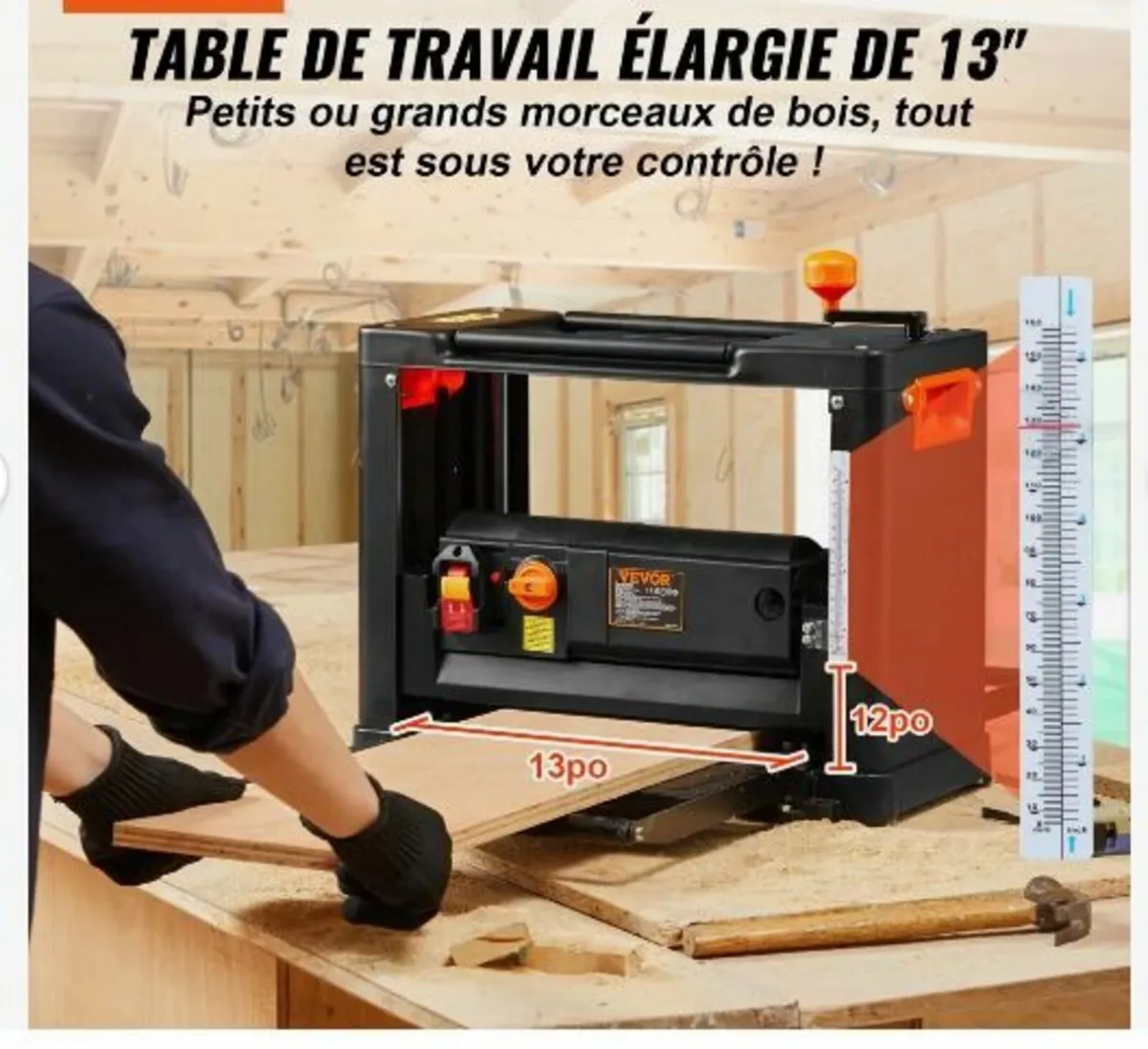 Thickness Planer, Two Speed, 33 cm - Image 3