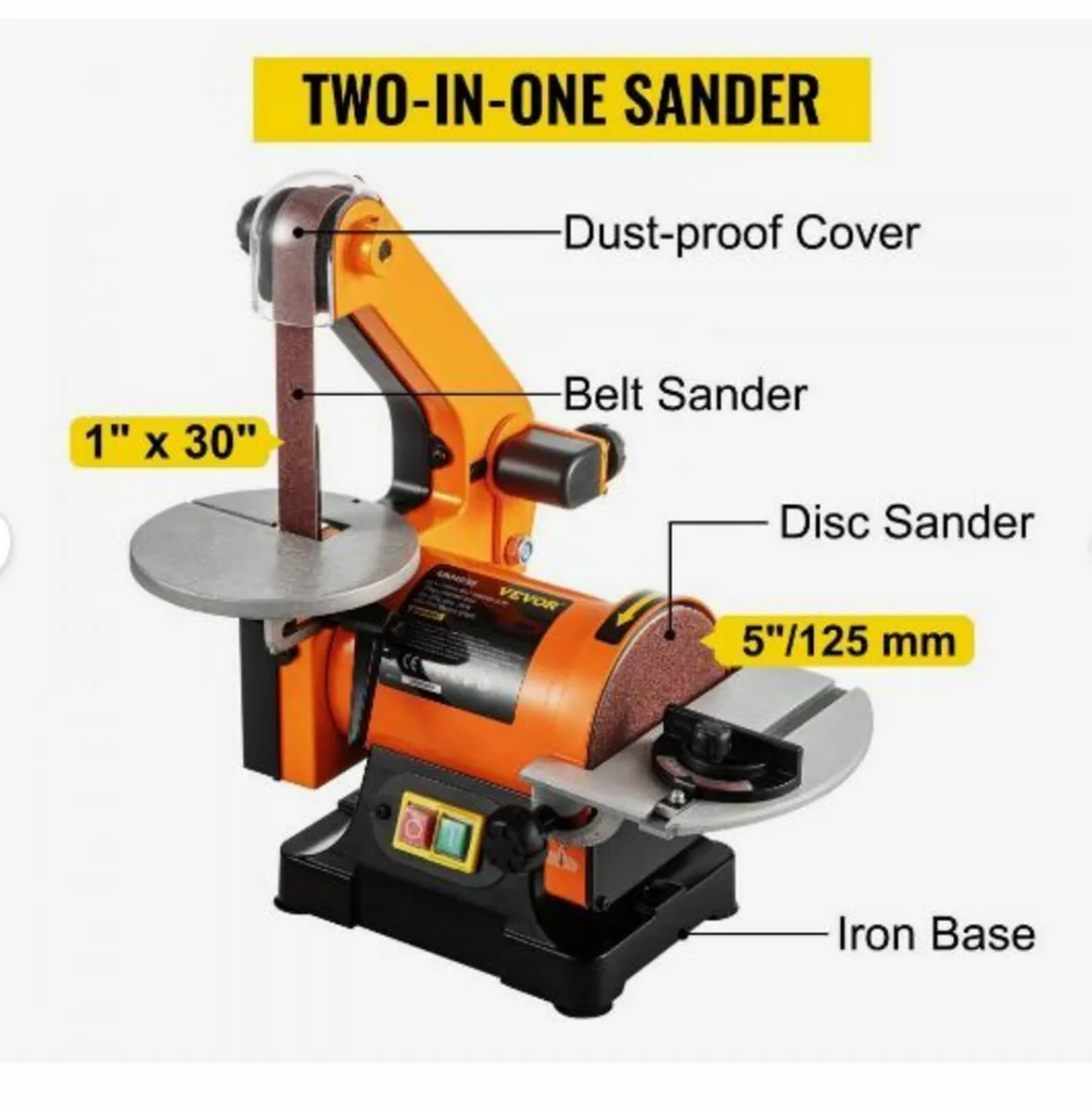 Electric Belt Grinder Sander 300W - Image 2