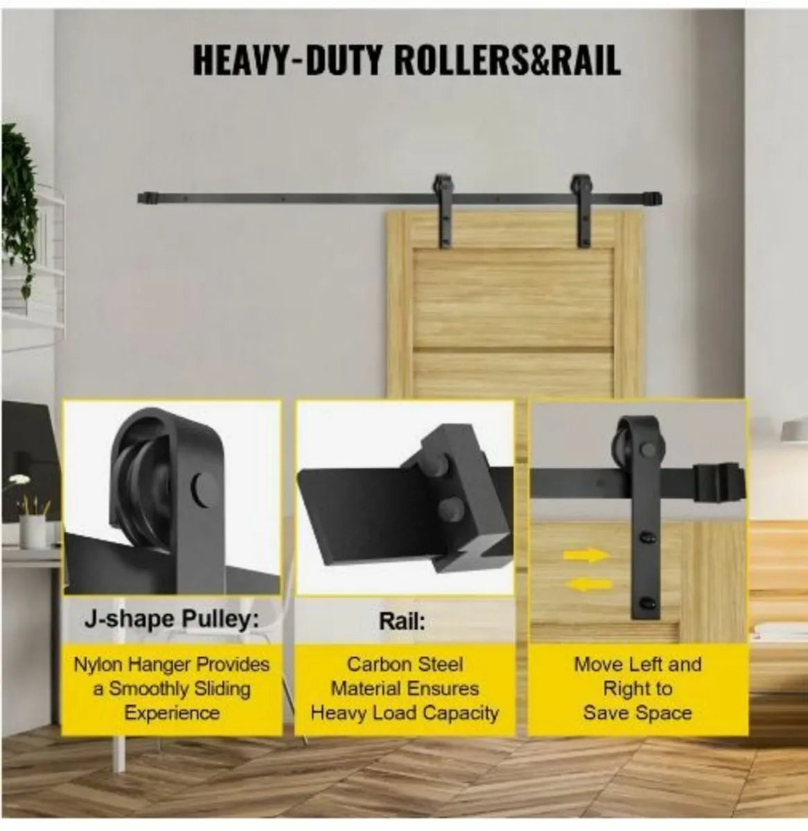 Sliding Barn Door Hardware Kit - Image 4