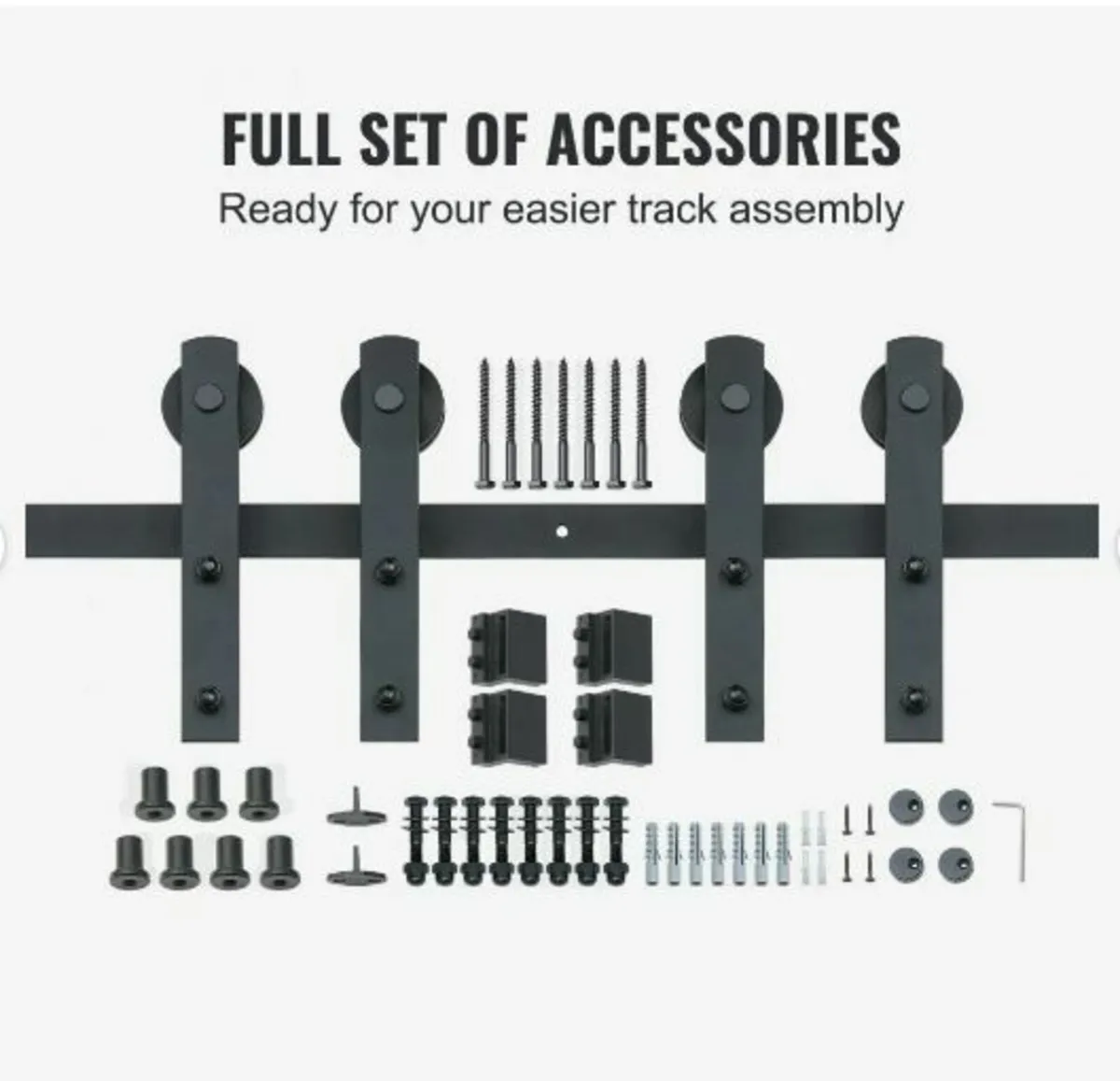 243.8 cm Sliding Barn Door Hardware Kit - Image 4