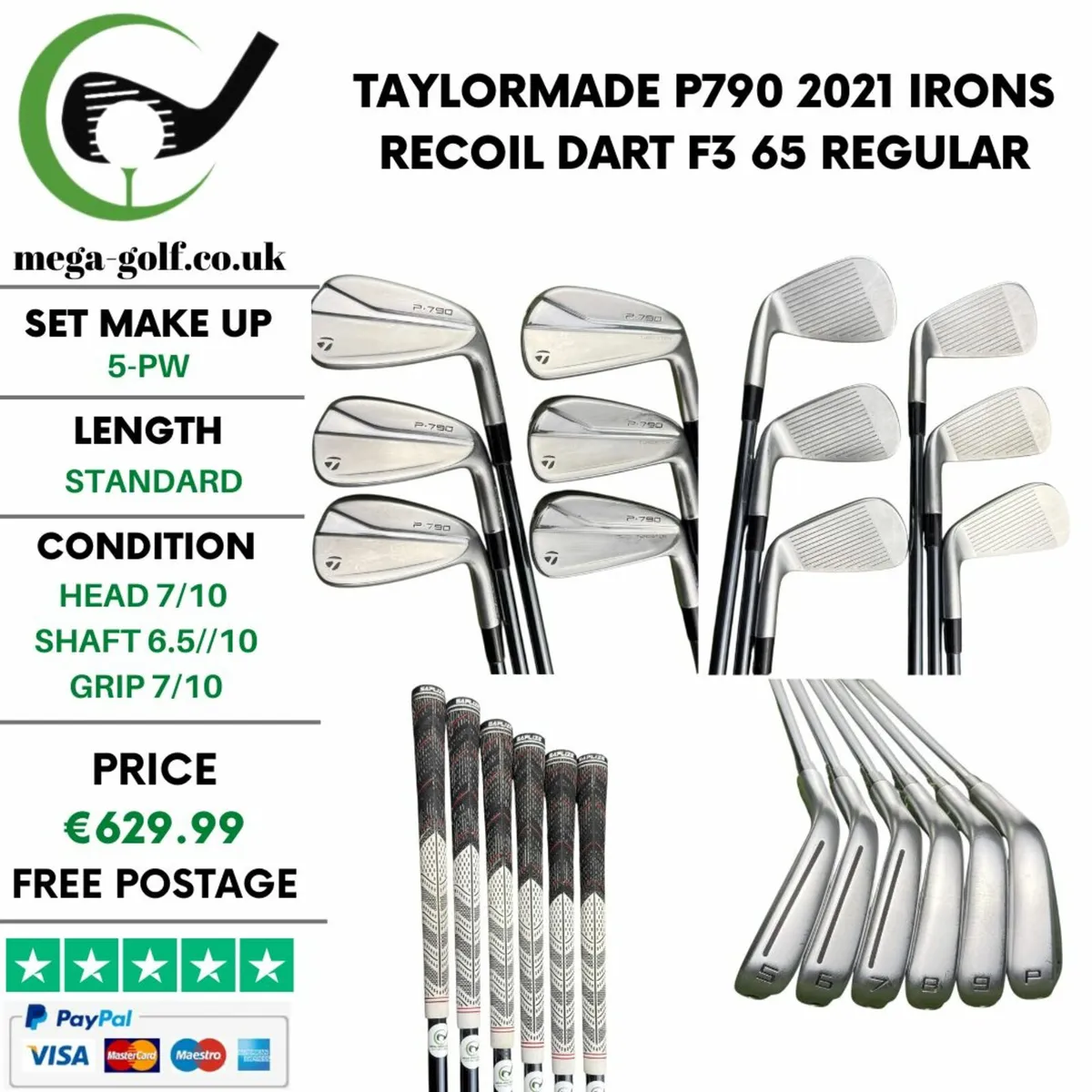 Taylormade P790 2021 Irons / 5-Pw / Regular - Image 1