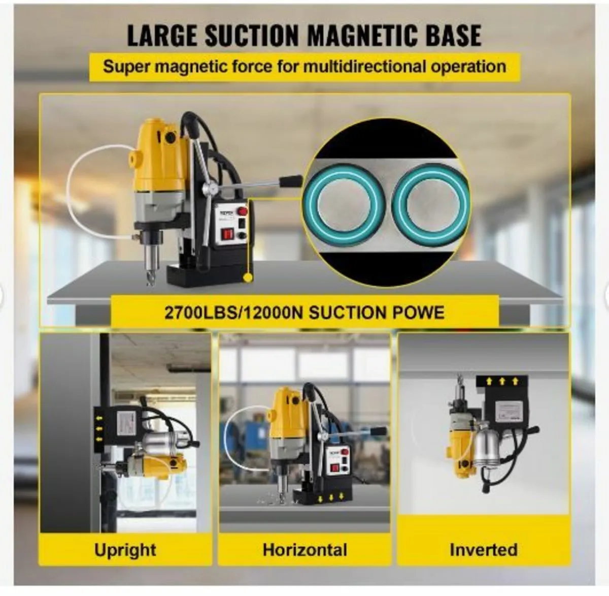 1100W Magnetic Drill Press 12000 N Magnet - Image 3