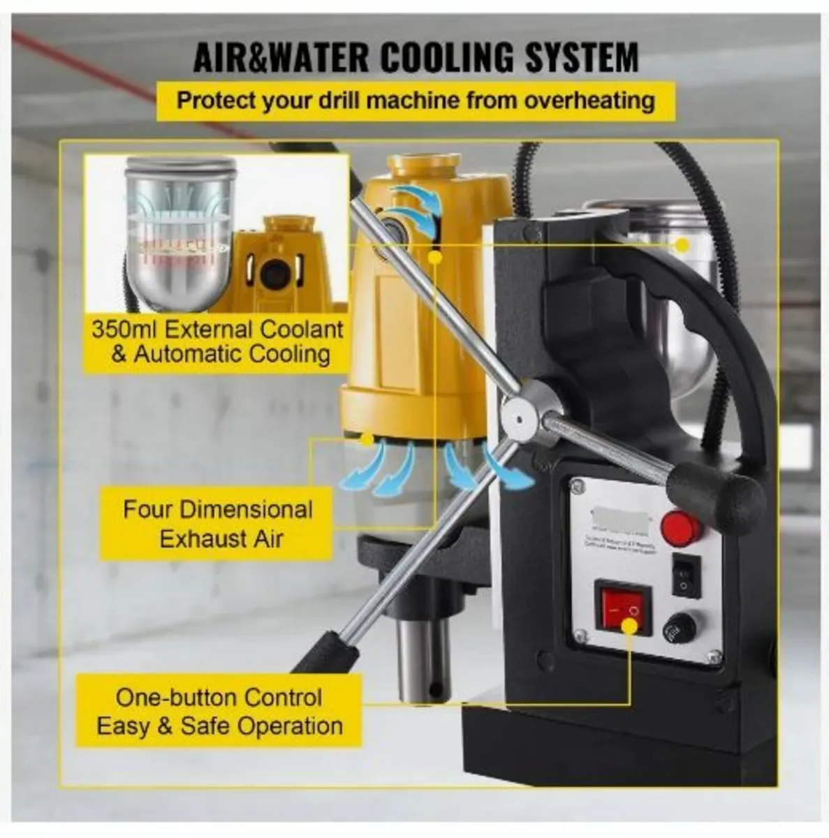 1100W Magnetic Drill Press 12000 N Magnet - Image 4