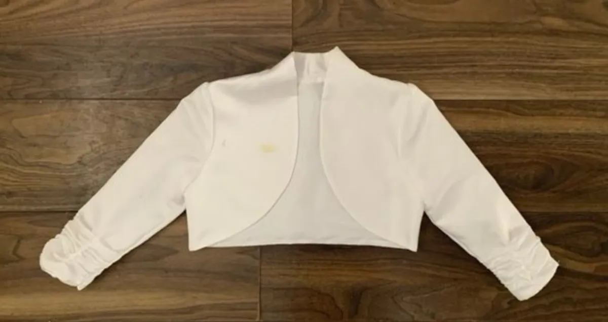 Girls First Holy Communion Satin Bolero - Image 1
