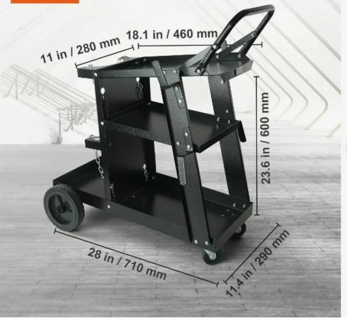 Welding Cart, 3-Tier Heavy Duty Welder Cart - Image 3