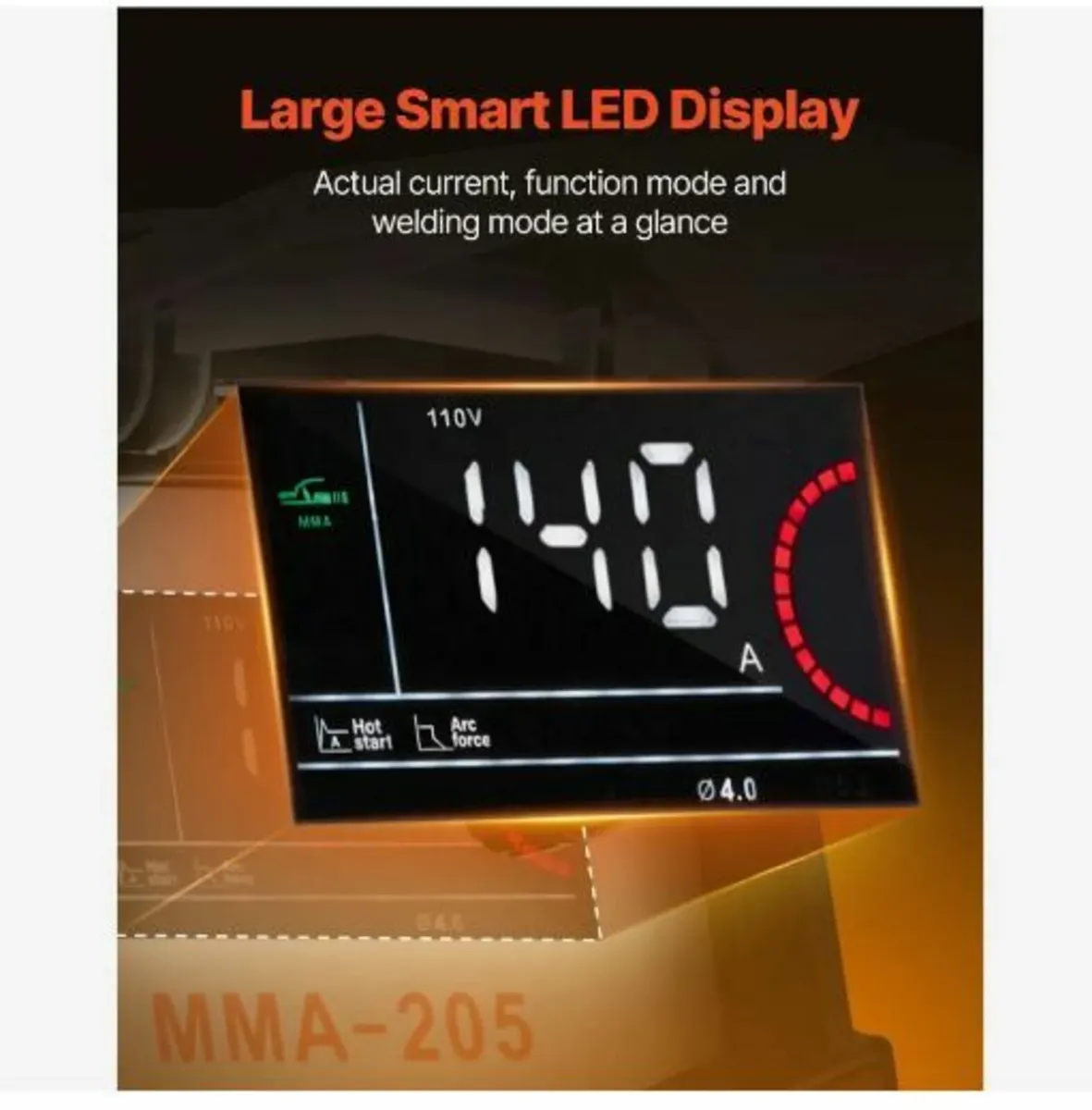 MMA Welder, 205A 2-in-1 MMA Lift TIG Stick - Image 4