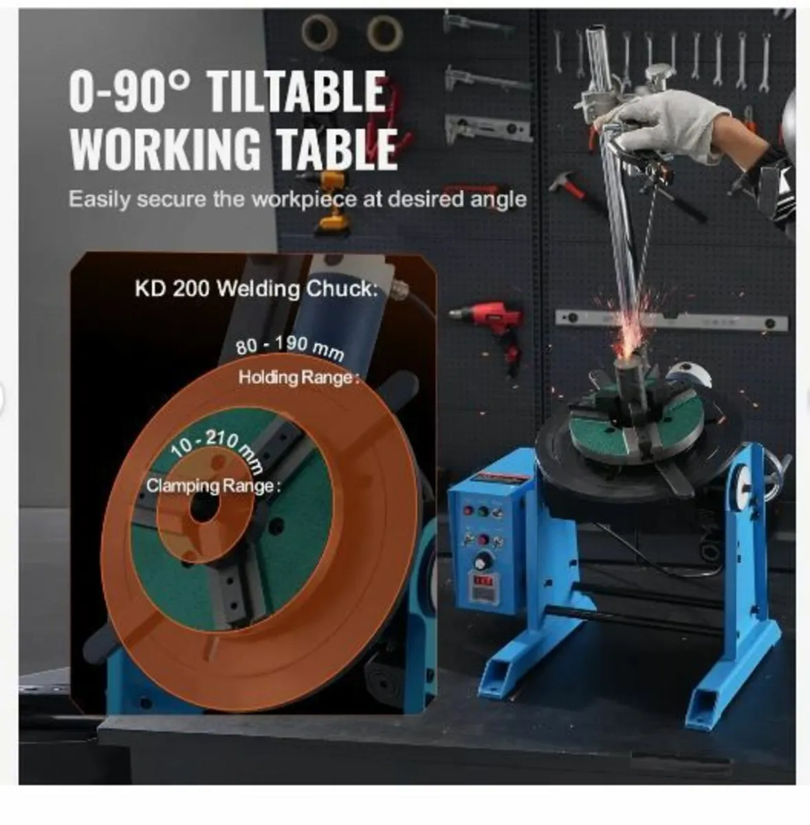 Rotary Welding Positioner 50KG, 0-90° Welding - Image 4