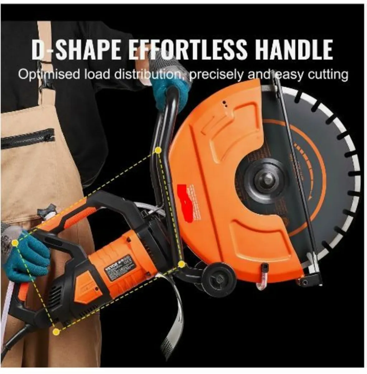 16"/40.6 cm Electric Concrete Saw Wet/Dry Saw - Image 4