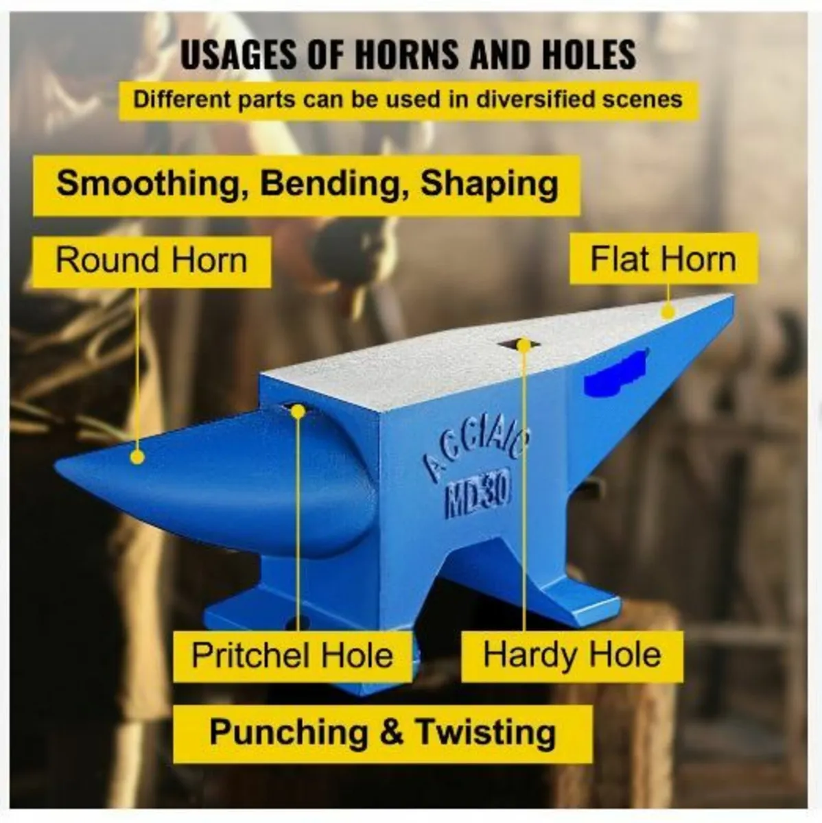 Horn Anvil, Steel Anvil Blacksmith Weight - Image 4