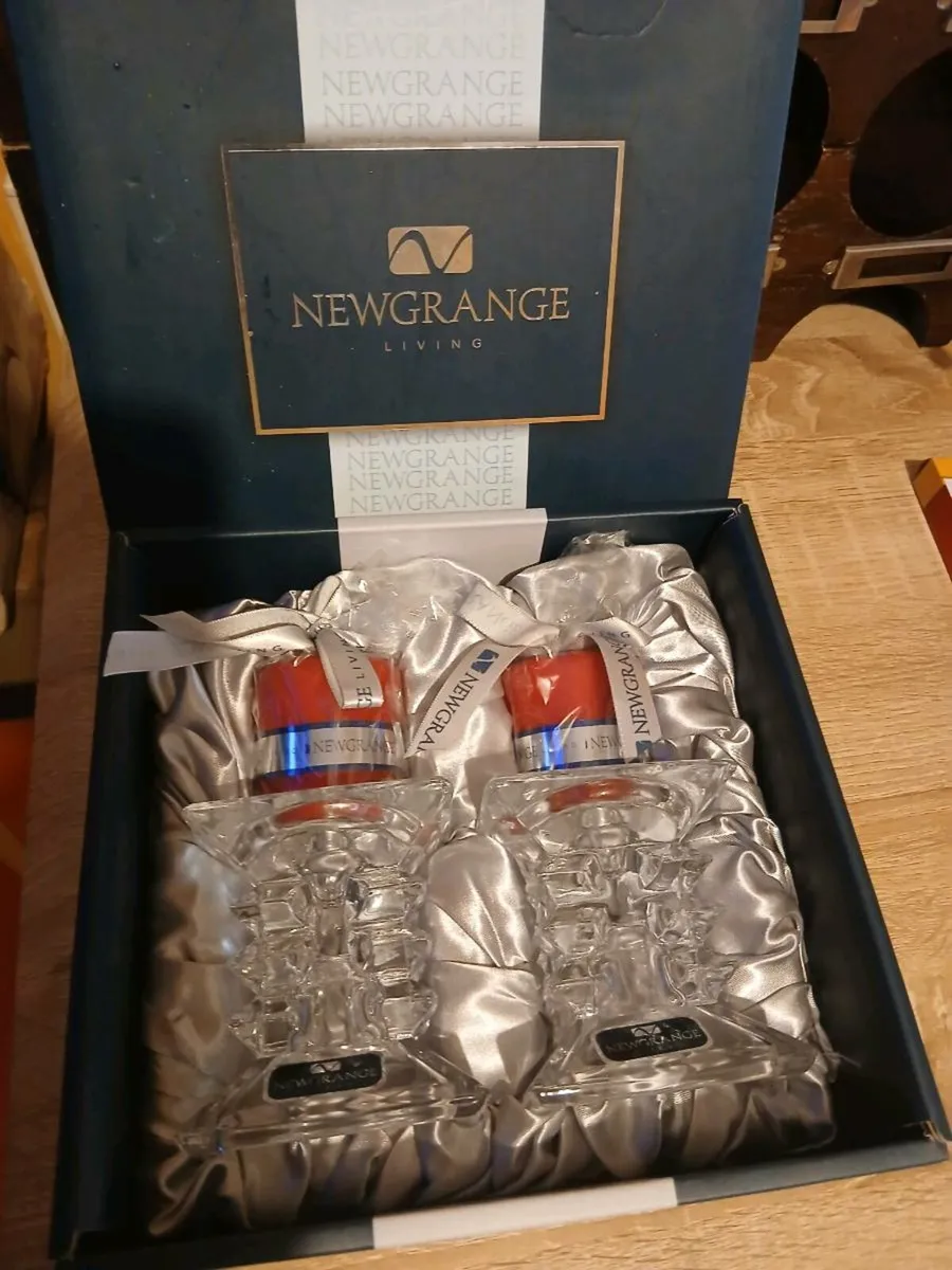 Newgrange crystal candle sticks