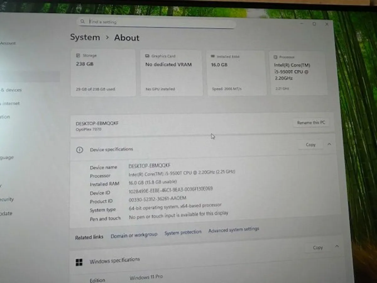 Dell Optiplex Micro 9th Gen 16GB 24" Dell Monitor - Image 4