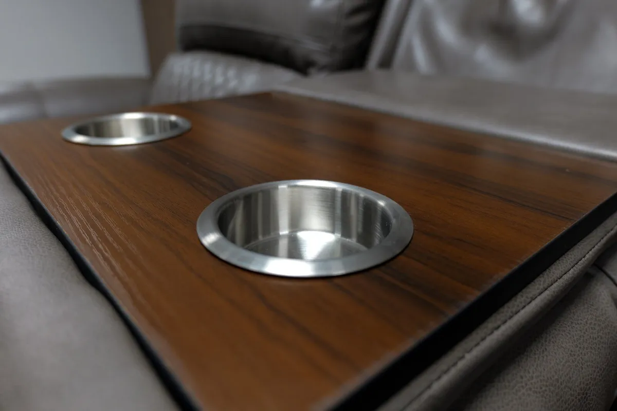 Roman Stone Grey Leather Recliner Sofa Set - Image 4