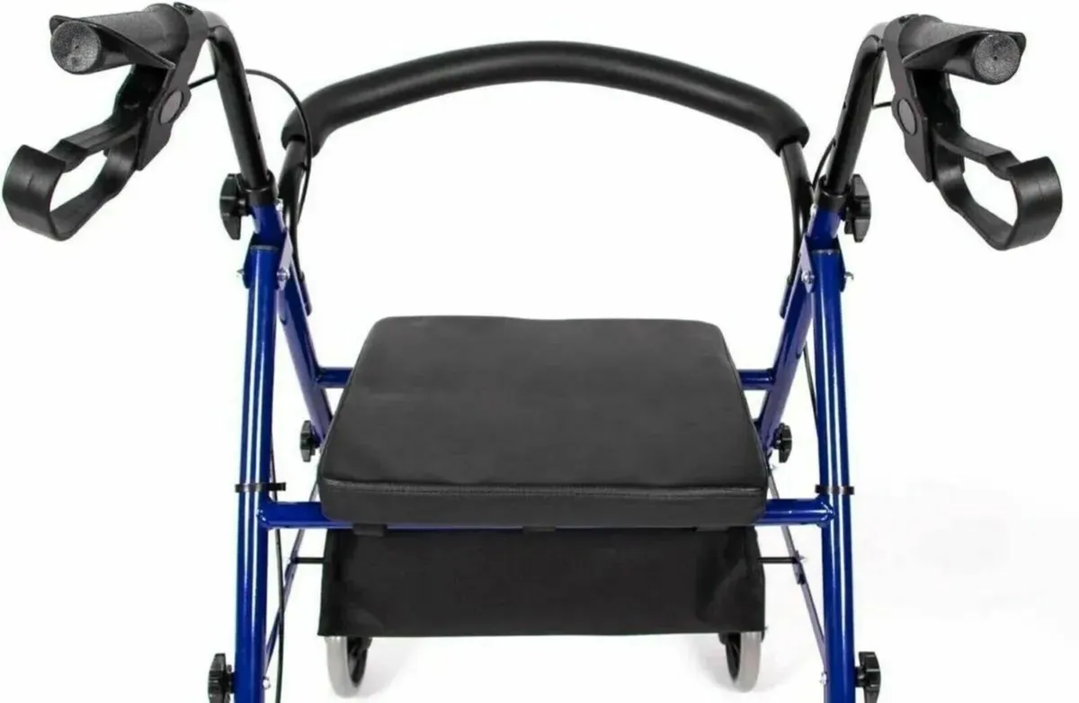 Lightweight Rollator with Tray & Basket Easy Fold - Image 1