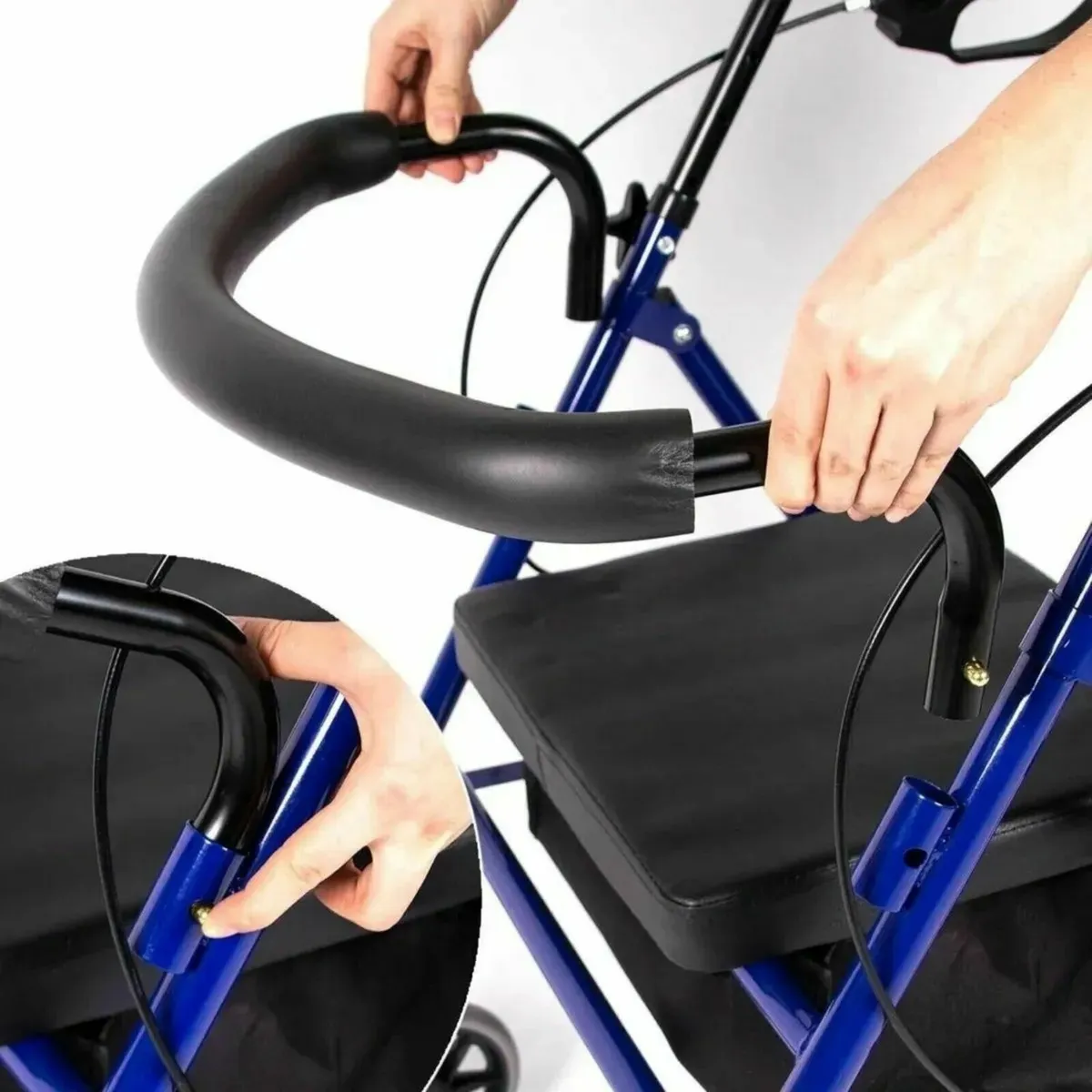 Lightweight Rollator with Tray & Basket Easy Fold - Image 4