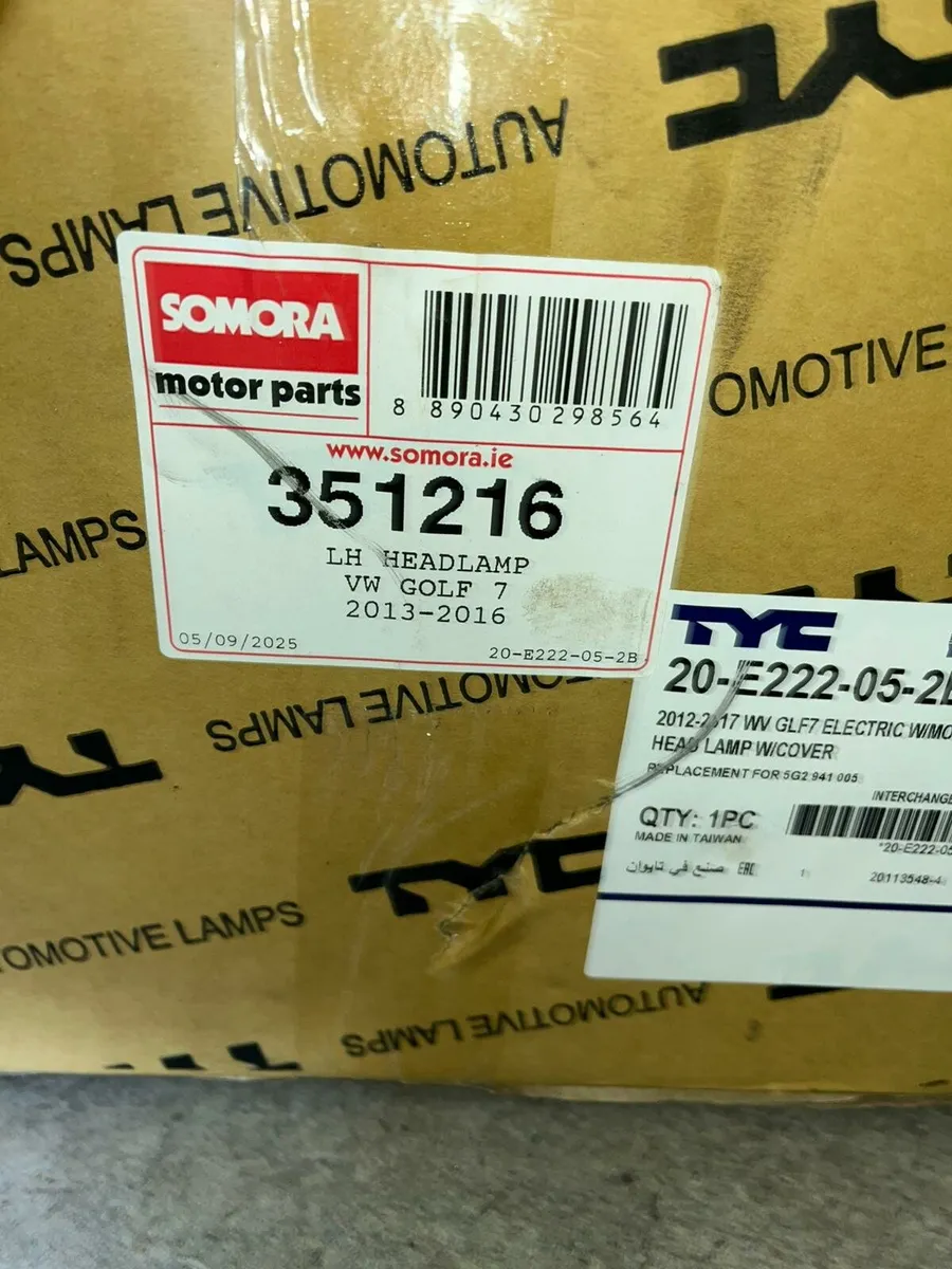 VW Golf Left Headlamp 2013-2016 - Image 2