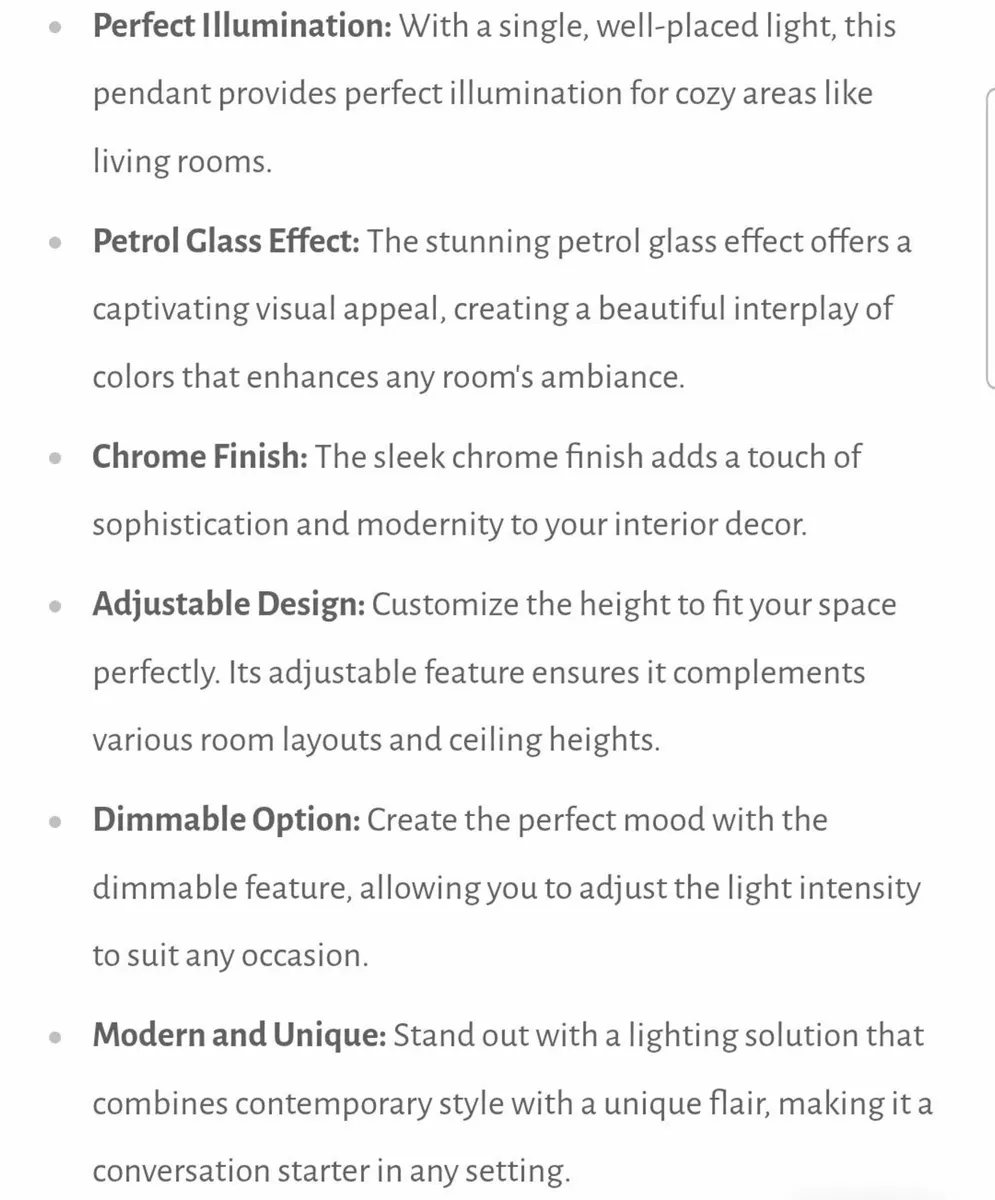 large Blown glass pendant light - Image 3