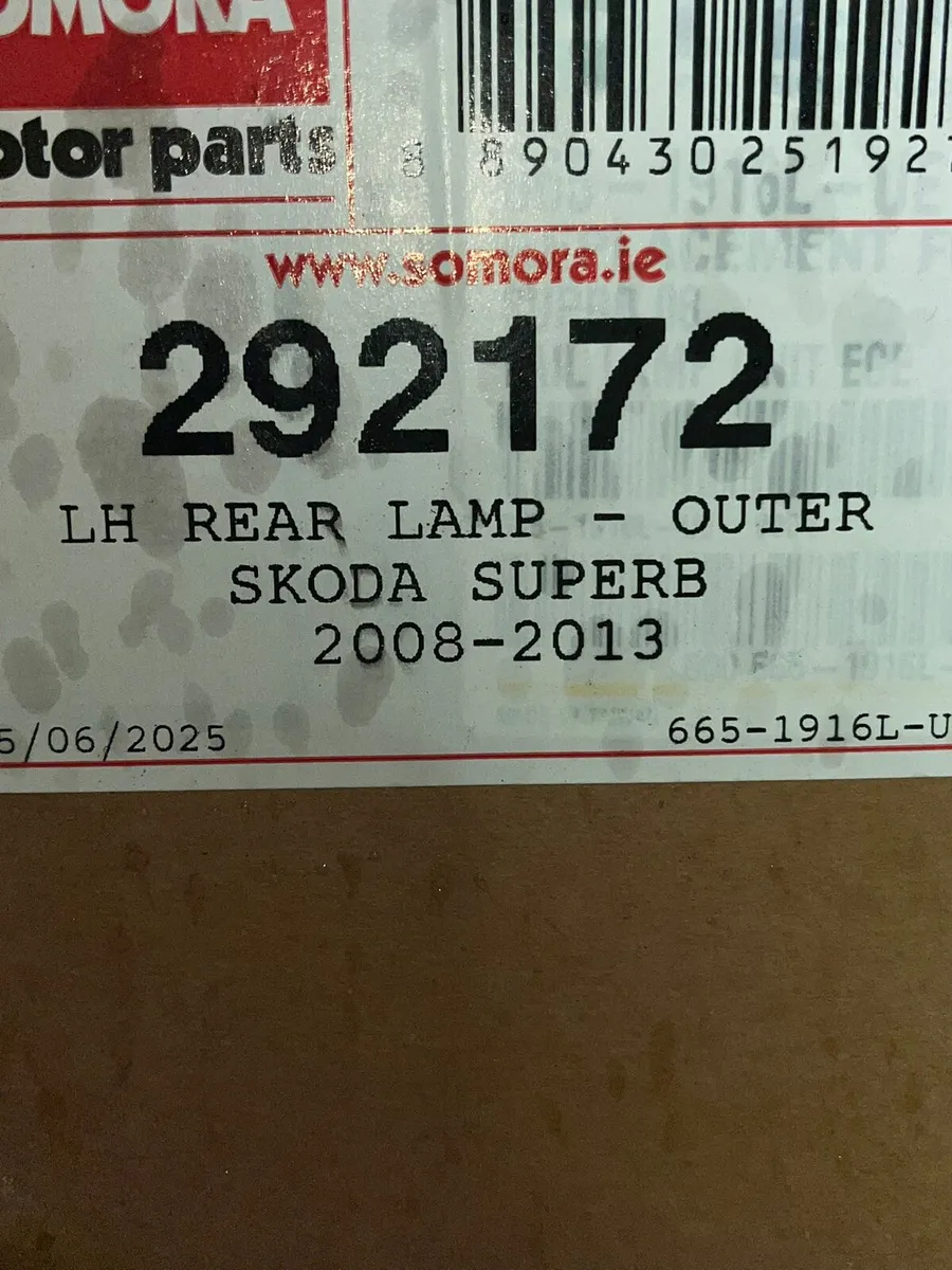 Skoda Superb Left Rear Lamp - Image 3